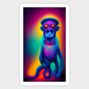 Psychedelic Monkey Sticker